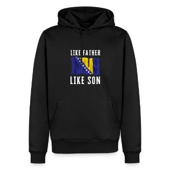 Bosnie Burek Bosnie-Herzégovine patriotique - Sweat à capuche Premium bio Homme - noir - Devant - Nico (187cm)