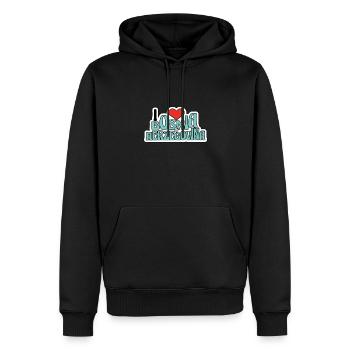 Bosnie Burek Bosnie-Herzégovine patriotique - Sweat à capuche Premium bio Homme - noir - Devant - Nico (187cm)