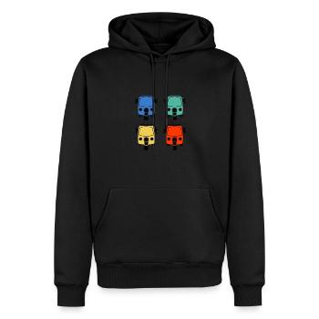 Tuk Tuk Rickshaw Transporteur de scooter italien - Sweat à capuche Premium bio Homme - noir - Devant - Nico (187cm)