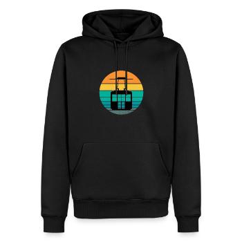 Aerial Tram Tramway Cable Car Cableway Gondola - Men’s Premium Organic Hoodie - black - Front - Nico (187cm)