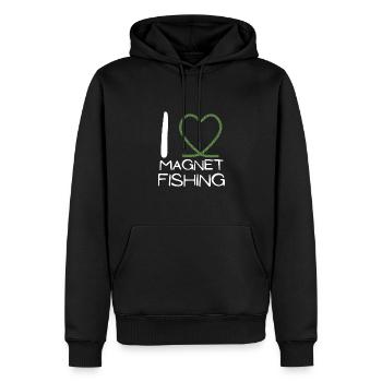 Magnet Fishing Magnet Fisher Fisherman - Men’s Premium Organic Hoodie - black - Front - Nico (187cm)