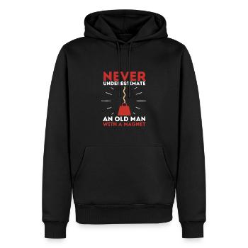 Magnet Fishing Magnet Fisher Fisherman - Men’s Premium Organic Hoodie - black - Front - Nico (187cm)
