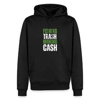 Magnet Fishing Magnet Fisher Fisherman - Men’s Premium Organic Hoodie - black - Front - Nico (187cm)