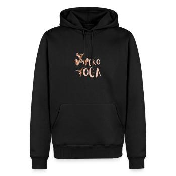 Acroyoga Manual Acro Yoga Yogi - Männer Premium Bio Hoodie - Schwarz - Vorne - Nico (187cm)