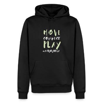 Acroyoga Manual Acro Yoga Yogi - Männer Premium Bio Hoodie - Schwarz - Vorne - Nico (187cm)