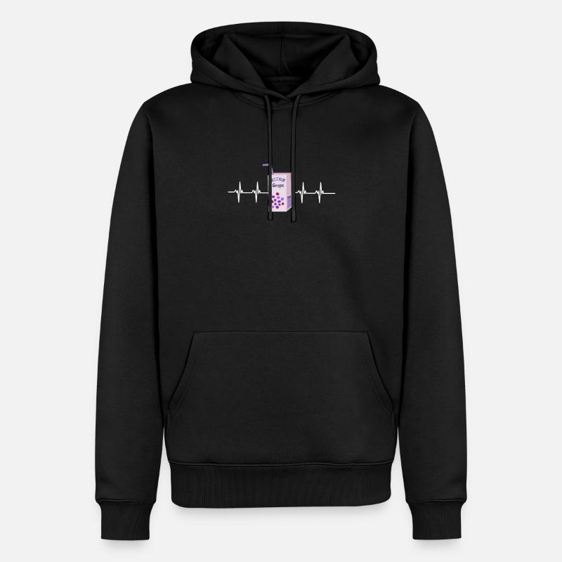 Organic Grape Juice Bottles - Männer Premium Bio Hoodie - Schwarz