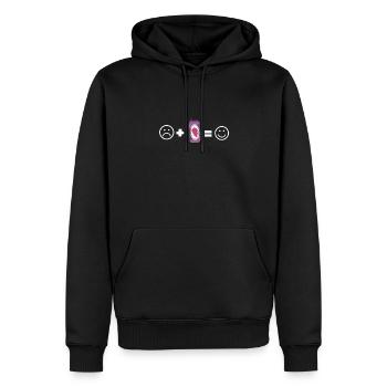 Organic Grape Juice Bottles - Männer Premium Bio Hoodie - Schwarz - Vorne - Nico (187cm)