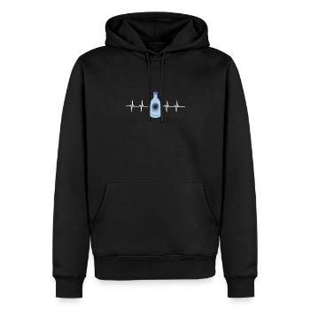 Organic Grape Juice Bottles - Männer Premium Bio Hoodie - Schwarz - Vorne - Nico (187cm)