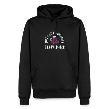 Organic Grape Juice Bottles - Männer Premium Bio Hoodie - Schwarz - Vorne - Nico (187cm)