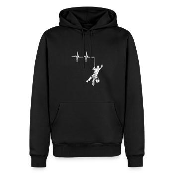 Services de nettoyage de vitres pour vitres de voiture - Sweat à capuche Premium bio Homme - noir - Devant - Nico (187cm)