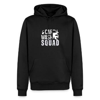 Services de nettoyage de vitres pour vitres de voiture - Sweat à capuche Premium bio Homme - noir - Devant - Nico (187cm)