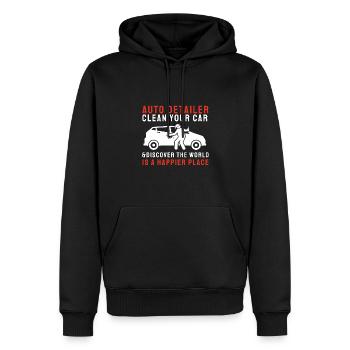 Mobile Car Polisher Waxer Interior Car Detailer - Männer Premium Bio Hoodie - Schwarz - Vorne - Nico (187cm)