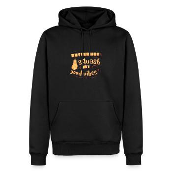 Fresh Farmers Market, Organic Butternut Squash My - Männer Premium Bio Hoodie - Schwarz - Vorne - Nico (187cm)