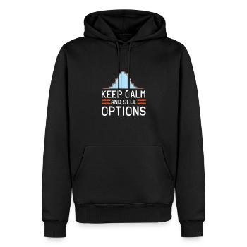 Négociation d'options Cash Secured Puts Future Forex - Sweat à capuche Premium bio Homme - noir - Devant - Nico (187cm)