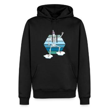 Eisbader Winterschwimmen retro Winterbader-saison - Männer Premium Bio Hoodie - Schwarz - Vorne - Nico (187cm)