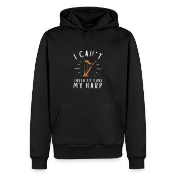 Harp Player Musician Musical Harpist - Männer Premium Bio Hoodie - Schwarz - Vorne - Nico (187cm)