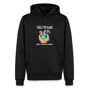 Harp Player Musician Musical Harpist - Männer Premium Bio Hoodie - Schwarz - Vorne - Nico (187cm)
