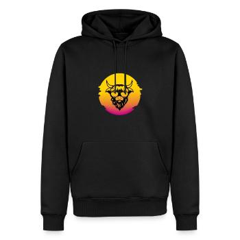 Highland Cow Breeder Scottish Cattle Hairy Cow - Männer Premium Bio Hoodie - Schwarz - Vorne - Nico (187cm)