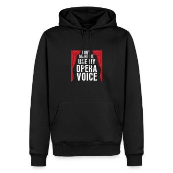 Chanteur ténor Chanteur Chanteur Étudiant en théâtre, Opéra - Sweat à capuche Premium bio Homme - noir - Devant - Nico (187cm)