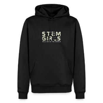 Female Stem Scientist Technology Student, - Men’s Premium Organic Hoodie - black - Front - Nico (187cm)