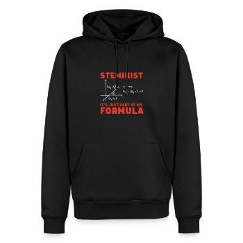 Female Stem Scientist Technology Student, - Men’s Premium Organic Hoodie - black - Front - Nico (187cm)