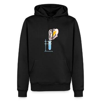 Female Stem Scientist Technology Student, - Men’s Premium Organic Hoodie - black - Front - Nico (187cm)