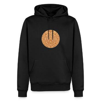 Calendario Azteca Mexican Heritage Mayan Aztec - Männer Premium Bio Hoodie - Schwarz - Vorne - Nico (187cm)