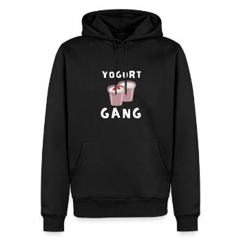 Probiotiques Produits laitiers, Yogourt glacé - Sweat à capuche Premium bio Homme - noir - Devant - Nico (187cm)