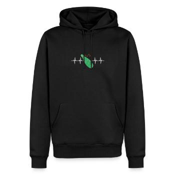 Maori Hei Tiki Tribal Tattoo Nouvelle-Zélande - Sweat à capuche Premium bio Homme - noir - Devant - Nico (187cm)