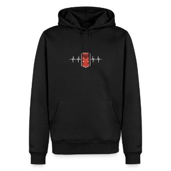 Maori Hei Tiki Tribal Tattoo Nouvelle-Zélande - Sweat à capuche Premium bio Homme - noir - Devant - Nico (187cm)