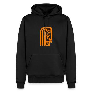 Maori Hei Tiki Tribal Tattoo Nouvelle-Zélande - Sweat à capuche Premium bio Homme - noir - Devant - Nico (187cm)