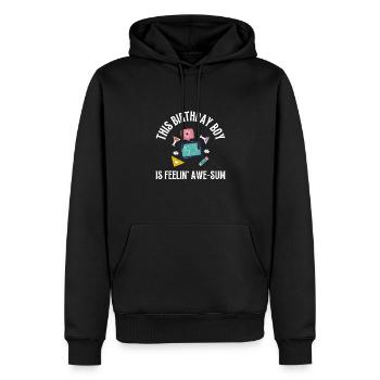 10 Years Old Science Birthday Kid 9 - Men’s Premium Organic Hoodie - black - Front - Nico (187cm)