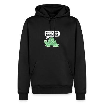 Actifs sur passifs Entrepreneur comptable - Sweat à capuche Premium bio Homme - noir - Devant - Nico (187cm)
