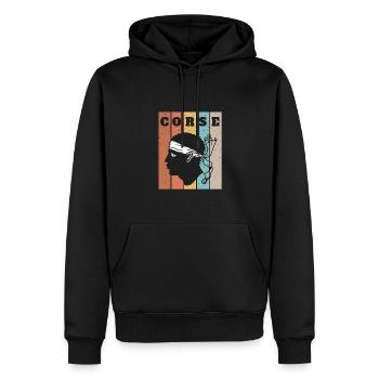 Corse Corsu Corssica 2B Head De Maure Corsica - Sweat à capuche Premium bio Homme - noir - Devant - Nico (187cm)