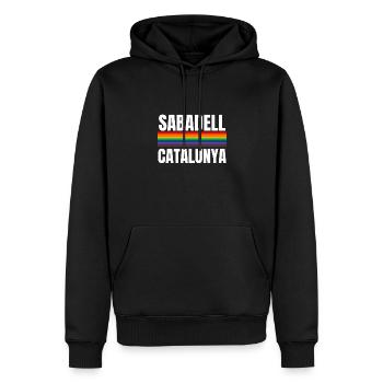 Bandera Independentista Catalana Estelada Negra - Männer Premium Bio Hoodie - Schwarz - Vorne - Nico (187cm)