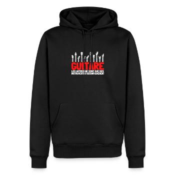 Guitare Orchestre Homme Femme Enfants Cadeau - Männer Premium Bio Hoodie - Schwarz - Vorne - Nico (187cm)