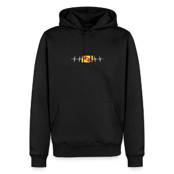 France Lorraine - Männer Premium Bio Hoodie - Schwarz - Vorne - Nico (187cm)
