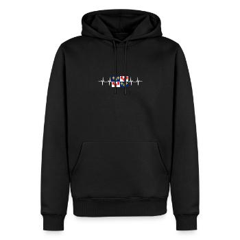France Picardie - Männer Premium Bio Hoodie - Schwarz - Vorne - Nico (187cm)