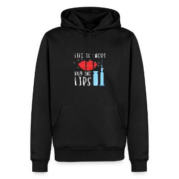 Chirurgie plastique Botox et injecteur d’infirmière esthétique - Sweat à capuche Premium bio Homme - noir - Devant - Nico (187cm)
