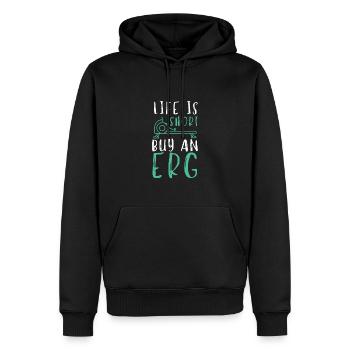 Erg Ergomètre et machine d’exercice d’aviron Aviron - Sweat à capuche Premium bio Homme - noir - Devant - Nico (187cm)