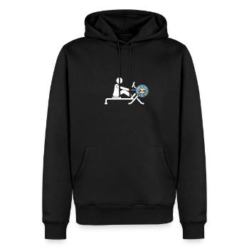 Erg Ergomètre et machine d’exercice d’aviron Aviron - Sweat à capuche Premium bio Homme - noir - Devant - Nico (187cm)