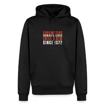 Erg Ergomètre et machine d’exercice d’aviron Aviron - Sweat à capuche Premium bio Homme - noir - Devant - Nico (187cm)