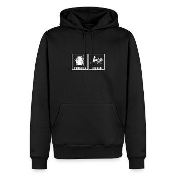 Erg Ergomètre et machine d’exercice d’aviron Aviron - Sweat à capuche Premium bio Homme - noir - Devant - Nico (187cm)