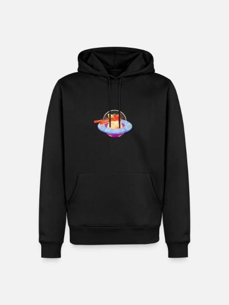 Cat With Laser Eyes - Men’s Premium Organic Hoodie - black