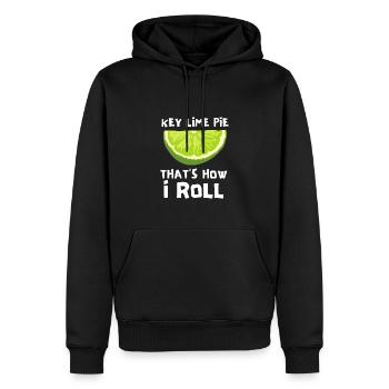 Key Lime Pie Lemon Tart Dessert - Men’s Premium Organic Hoodie - black - Front - Nico (187cm)