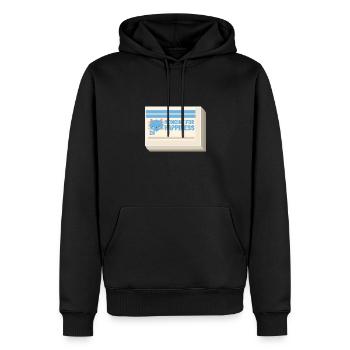 Ma médecine pour le bonheur appelée chats tous les jours - Sweat à capuche Premium bio Homme - noir - Devant - Nico (187cm)