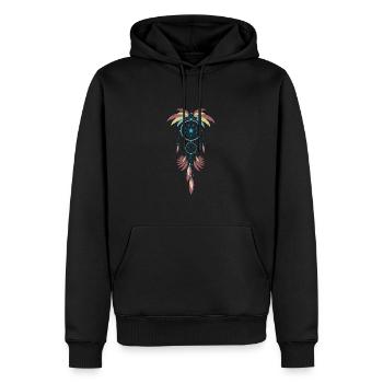 Native American Indian Abenaki - Männer Premium Bio Hoodie - Schwarz - Vorne - Nico (187cm)