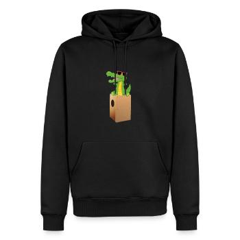 Cajon Box Drum Instrument Peruvian Cajon - Männer Premium Bio Hoodie - Schwarz - Vorne - Nico (187cm)