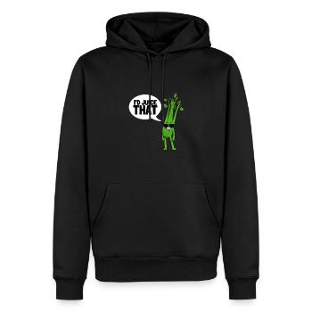 Vegan Vegetarian Veggie Organic Celery Juice - Men’s Premium Organic Hoodie - black - Front - Nico (187cm)