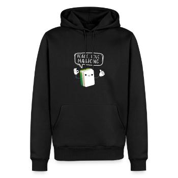 Cats Playing Mahjong - Männer Premium Bio Hoodie - Schwarz - Vorne - Nico (187cm)